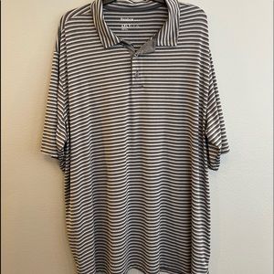 Reebok Striped Gray Golf Polo in 4XLT - Excellent Used Condition